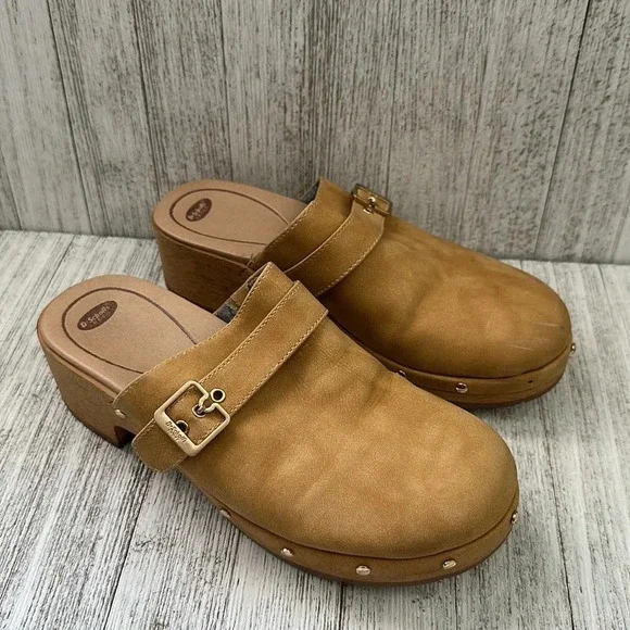 Dr. Scholls Dr. Scholl’s Shoes Studded Leather Heeled Clogs Size 8 - Picture 5 of 9